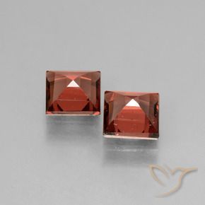 Gemme di Granato rodolite Rosso scarlatto naturale da 1.49 ct, Quadrato, VS