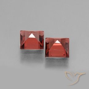 Gemme di Granato rodolite Rosso medio naturale da 1.55 ct, Quadrato, VS