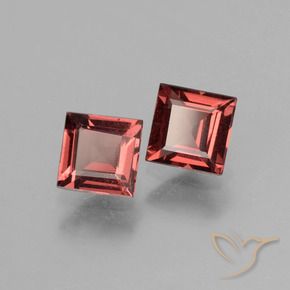 Gemme di Granato rodolite Tono rosso scarlatto naturale da 1.49 ct, Quadrato, VS