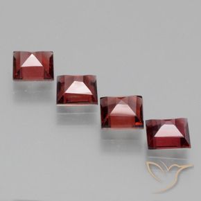 Gemme di Granato rodolite Rosso medio naturale da 2.70 ct, Quadrato, VS