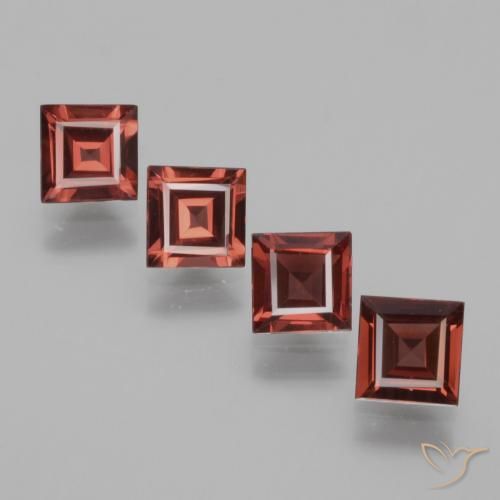 2.60ctw Naturale Rosso scuro Granato rodolite, Quadrato, VS