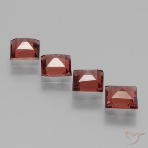 Gemme di Granato rodolite Rosso scuro naturale da 2.60 ct, Quadrato, VS