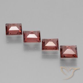 Gemme di Granato rodolite Rosso medio naturale da 2.38 ct, Quadrato, VS