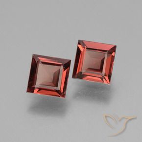 Gemme di Granato rodolite Rosso scuro naturale da 1.45 ct, Quadrato, VS