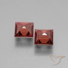 Gemme di Granato rodolite Rosso scuro naturale da 1.45 ct, Quadrato, VS