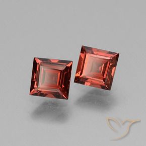 Gemme di Granato rodolite Rosso scuro naturale da 1.39 ct, Quadrato, VS