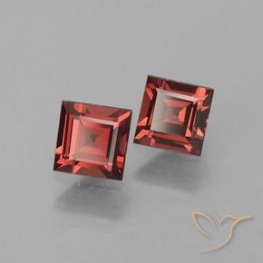 Gemme di Granato rodolite Rosso scuro naturale da 1.49 ct, Quadrato, VS