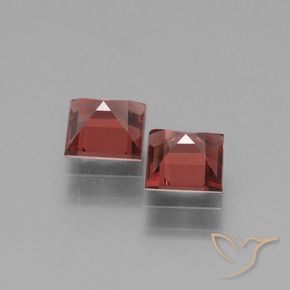 Gemme di Granato rodolite Rosso scuro naturale da 1.49 ct, Quadrato, VS