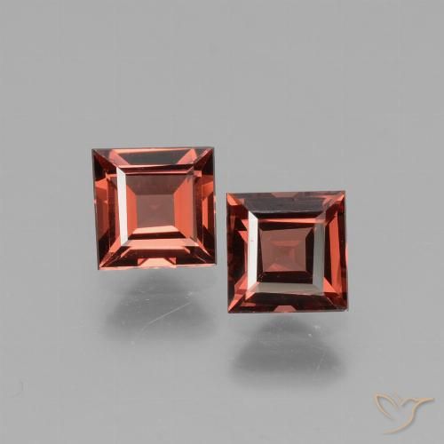1.52ctw Naturale Rosso scarlatto Granato rodolite, Quadrato, VS