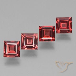 Gemme di Granato rodolite Rosso scarlatto naturale da 2.81 ct, Quadrato, VS