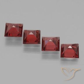 Gemme di Granato rodolite Rosso scarlatto naturale da 2.81 ct, Quadrato, VS