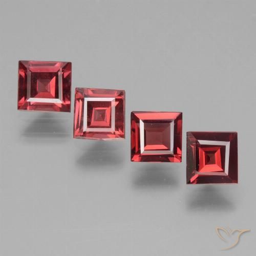 2.30ctw Naturale Rosso scuro Granato rodolite, Quadrato, VS