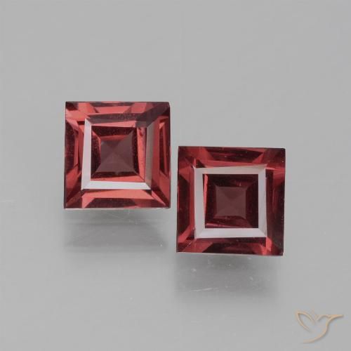 1.37ctw Naturale Vino Rosso Profondo Granato rodolite, Quadrato, VS