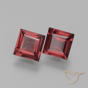 Gemme di Granato rodolite Vino Rosso Profondo naturale da 1.37 ct, Quadrato, VS
