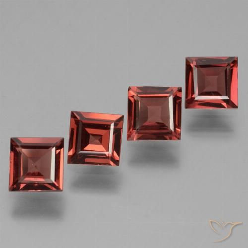 2.71ctw Naturale Rosso scarlatto Granato rodolite, Quadrato, VS