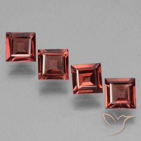Gemme di Granato rodolite Rosso scarlatto naturale da 2.71 ct, Quadrato, VS