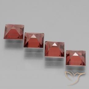Gemme di Granato rodolite Rosso scarlatto naturale da 3.18 ct, Quadrato, VS