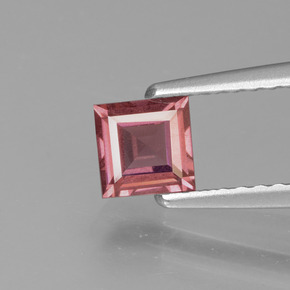 Granato rodolite naturale rosa da 0,52 ct, quadrato, VS