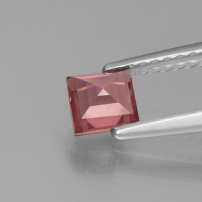 Granato rodolite naturale rosa da 0,52 ct, quadrato, VS