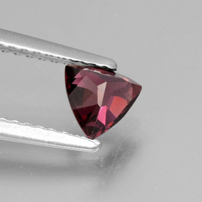Granato rodolite naturale rosa da 0,66 ct, trillion, VS