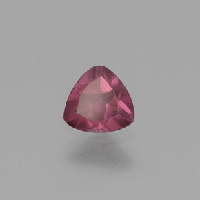 Granato rodolite naturale rosa da 0,42 ct, trillion, VS