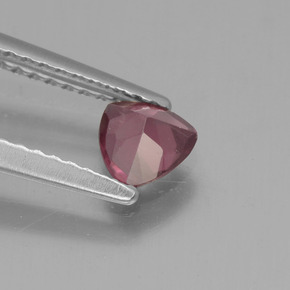 Granato rodolite naturale rosa da 0,42 ct, trillion, VS