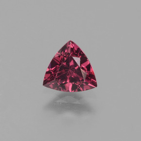 Granato rodolite naturale rosa da 0,56 ct, trillion, VS