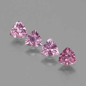 Granato rodolite naturale rosa da 1,94 ct, trillion, VS