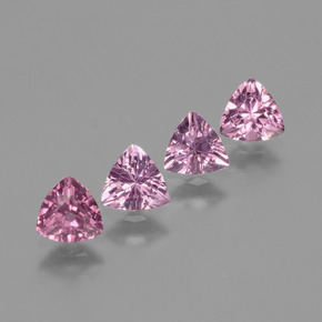 Granato rodolite naturale rosa da 1,94 ct, trillion, VS