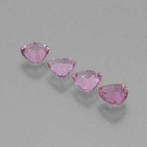 Granato rodolite naturale rosa da 1,94 ct, trillion, VS
