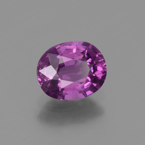 Granato rodolite naturale rosa da 1,26 ct, taglio ovale, VS