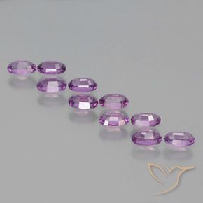 Gemme di Granato rodolite Viola medio-scuro naturale da 2.67 ct, Ovale, VS