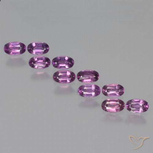 2.94ctw Naturale Rosa violetto Granato rodolite, Ovale, VS