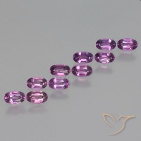 Gemme di Granato rodolite Rosa violetto naturale da 2.94 ct, Ovale, VS