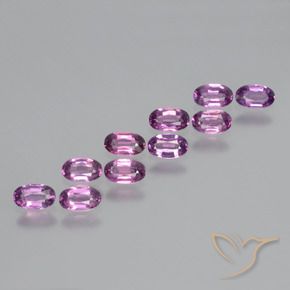 Gemme di Granato rodolite Viola intenso naturale da 2.55 ct, Ovale, VS