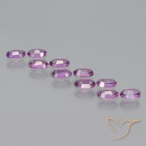 Gemme di Granato rodolite Viola intenso naturale da 2.55 ct, Ovale, VS