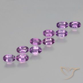 Gemme di Granato rodolite Viola violetto naturale da 3.12 ct, Ovale, VS