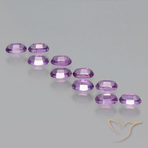 Gemme di Granato rodolite Viola violetto naturale da 3.12 ct, Ovale, VS