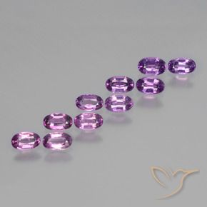 Gemme di Granato rodolite Viola violetto naturale da 2.73 ct, Ovale, VS