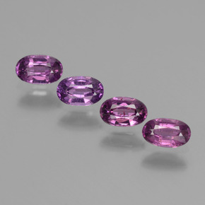 Granato rodolite naturale porpora da 1,54 ct, taglio ovale, VS