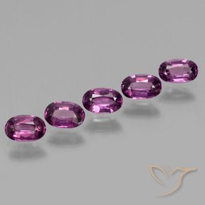 Gemme di Granato rodolite Viola scuro naturale da 2.15 ct, Ovale, VS