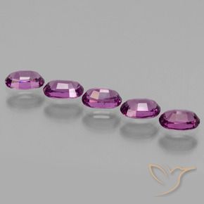 Gemme di Granato rodolite Viola scuro naturale da 2.15 ct, Ovale, VS