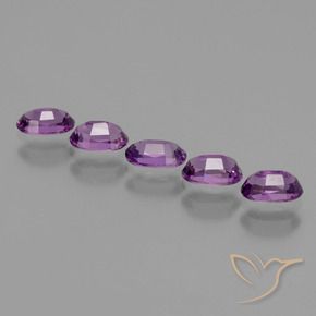 Gemme di Granato rodolite Viola scuro naturale da 2.09 ct, Ovale, VS