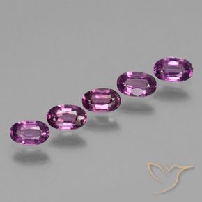 Gemme di Granato rodolite Viola scuro naturale da 1.85 ct, Ovale, VS