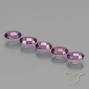 Gemme di Granato rodolite Viola scuro naturale da 1.85 ct, Ovale, VS