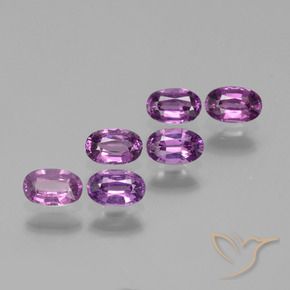 Gemme di Granato rodolite Viola medio naturale da 2.42 ct, Ovale, VS