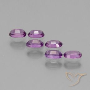 Gemme di Granato rodolite Viola medio naturale da 2.42 ct, Ovale, VS