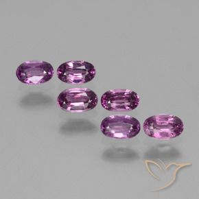 Gemme di Granato rodolite Viola Scuro Malva naturale da 1.97 ct, Ovale, VS