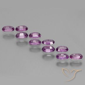 Gemme di Granato rodolite Viola scuro naturale da 2.66 ct, Ovale, VS