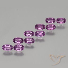 Gemme di Granato rodolite Rosa violetto naturale da 2.81 ct, Ovale, VS